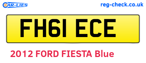 FH61ECE are the vehicle registration plates.