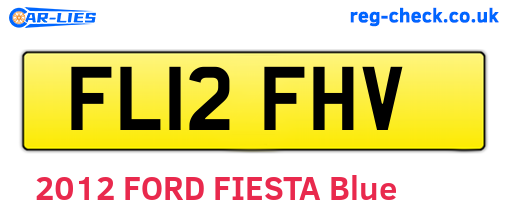 FL12FHV are the vehicle registration plates.