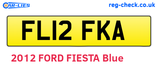 FL12FKA are the vehicle registration plates.