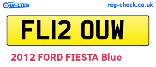 FL12OUW are the vehicle registration plates.