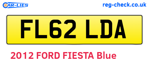 FL62LDA are the vehicle registration plates.