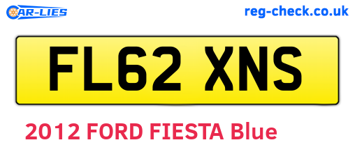 FL62XNS are the vehicle registration plates.