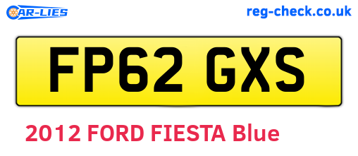 FP62GXS are the vehicle registration plates.