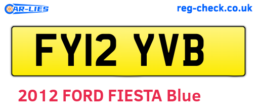 FY12YVB are the vehicle registration plates.