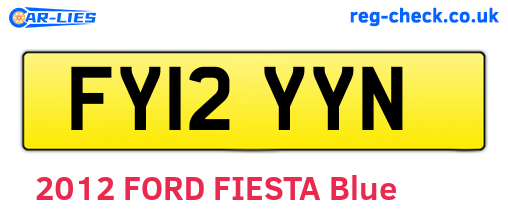 FY12YYN are the vehicle registration plates.