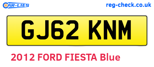 GJ62KNM are the vehicle registration plates.