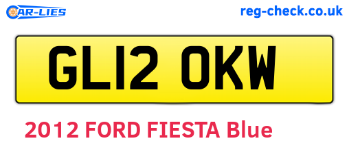 GL12OKW are the vehicle registration plates.