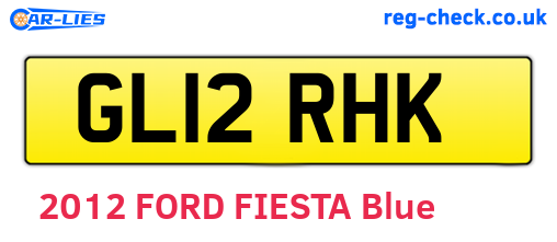 GL12RHK are the vehicle registration plates.
