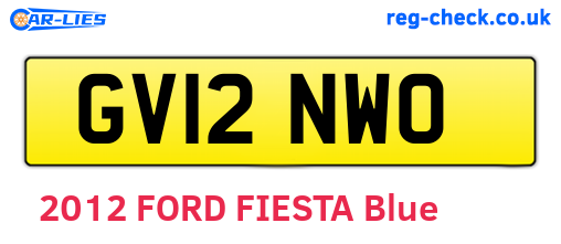 GV12NWO are the vehicle registration plates.