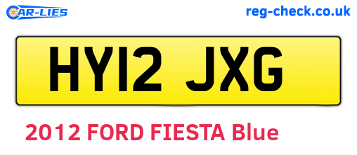 HY12JXG are the vehicle registration plates.