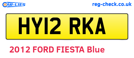 HY12RKA are the vehicle registration plates.