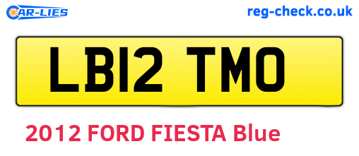LB12TMO are the vehicle registration plates.