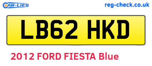 LB62HKD are the vehicle registration plates.