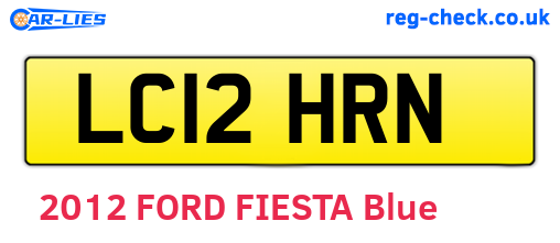 LC12HRN are the vehicle registration plates.