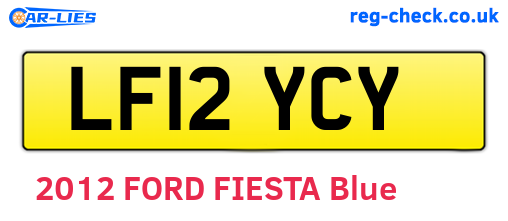 LF12YCY are the vehicle registration plates.