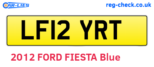 LF12YRT are the vehicle registration plates.