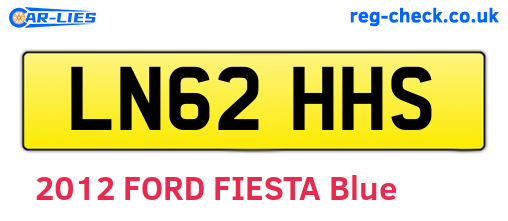 LN62HHS are the vehicle registration plates.