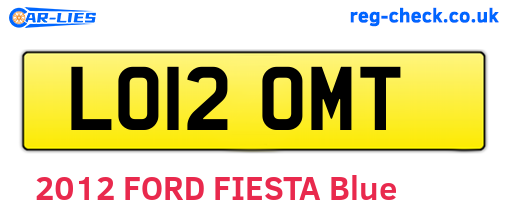 LO12OMT are the vehicle registration plates.