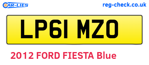 LP61MZO are the vehicle registration plates.
