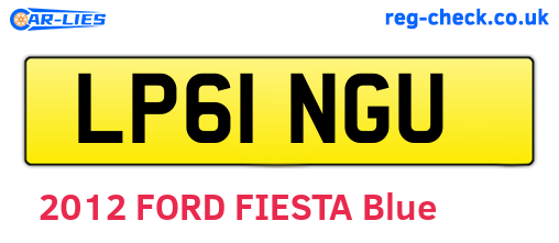 LP61NGU are the vehicle registration plates.