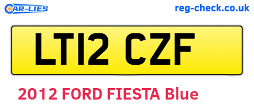 LT12CZF are the vehicle registration plates.
