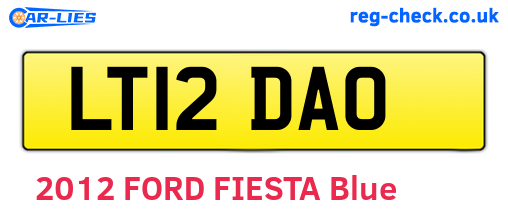 LT12DAO are the vehicle registration plates.