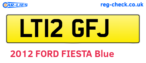 LT12GFJ are the vehicle registration plates.