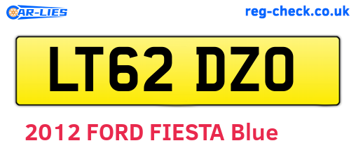 LT62DZO are the vehicle registration plates.