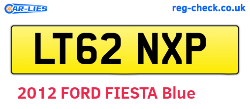 LT62NXP are the vehicle registration plates.
