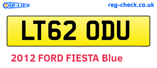 LT62ODU are the vehicle registration plates.