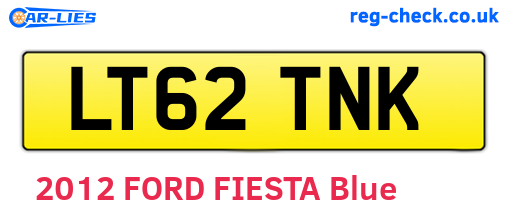 LT62TNK are the vehicle registration plates.