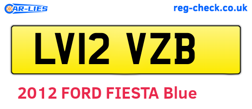 LV12VZB are the vehicle registration plates.