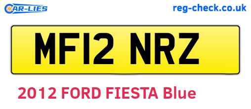 MF12NRZ are the vehicle registration plates.