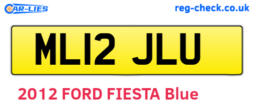 ML12JLU are the vehicle registration plates.