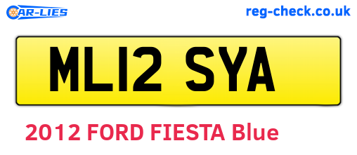 ML12SYA are the vehicle registration plates.