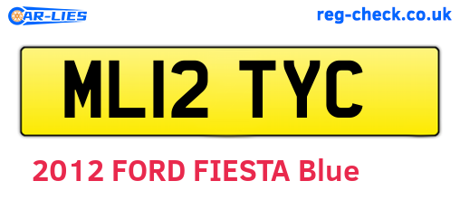 ML12TYC are the vehicle registration plates.