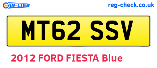 MT62SSV are the vehicle registration plates.