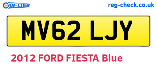 MV62LJY are the vehicle registration plates.
