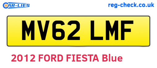 MV62LMF are the vehicle registration plates.