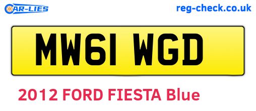 MW61WGD are the vehicle registration plates.