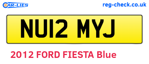 NU12MYJ are the vehicle registration plates.