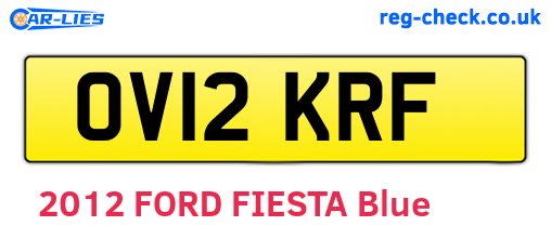 OV12KRF are the vehicle registration plates.