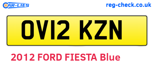 OV12KZN are the vehicle registration plates.