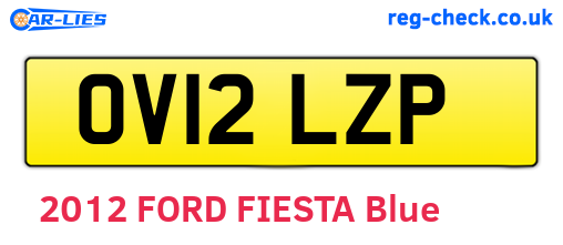 OV12LZP are the vehicle registration plates.