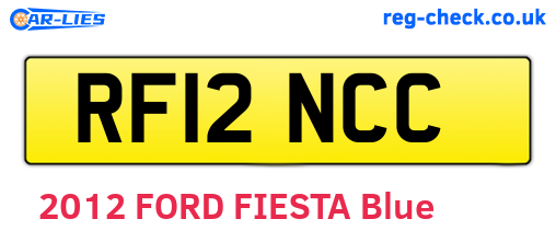 RF12NCC are the vehicle registration plates.