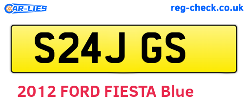 S24JGS are the vehicle registration plates.