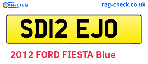 SD12EJO are the vehicle registration plates.