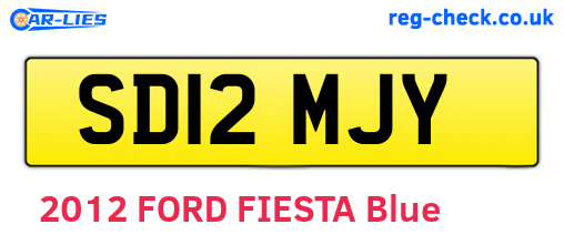 SD12MJY are the vehicle registration plates.