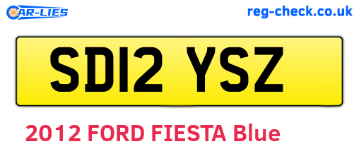 SD12YSZ are the vehicle registration plates.