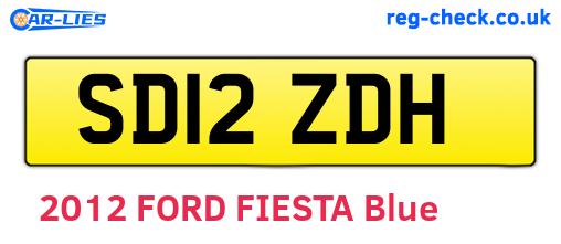 SD12ZDH are the vehicle registration plates.